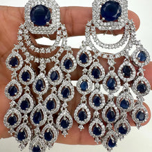 Statement CZ Diamond Earrings, AD Earrings/Silver earrings/CZ Earrings/Indian Jewelry/Sabyasachi /Pakistani/Punjabi\Coctail Earrings