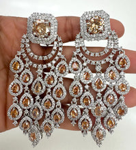 Statement CZ Diamond Earrings, AD Earrings/Silver earrings/CZ Earrings/Indian Jewelry/Sabyasachi /Pakistani/Punjabi\Coctail Earrings