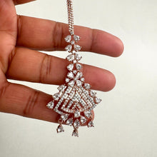 American Diamond Maang tikka/Indian Jewelry/ Indian Wedding Jewelry/ Pakistani Jewelry/ Jhoomer/ Matha patti/ Indian forehead jewelry