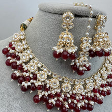 Maroon Red Kundan Necklace/ Kundan Choker/ Bollywood Jewelry/ Indian jewelry/ Pakistani necklace/ punjabi /bridal necklace/indian wedding