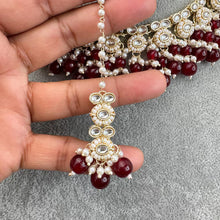 Maroon Red Kundan Necklace/ Kundan Choker/ Bollywood Jewelry/ Indian jewelry/ Pakistani necklace/ punjabi /bridal necklace/indian wedding