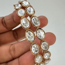 Moissanite Polki Kundan Bangles Pair , Antique Gold Kundan Bangles,Indian gold bangles, Indian Pakistani Jewelry, Indian wedding