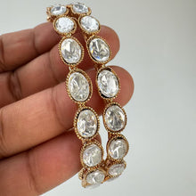 Moissanite Polki Kundan Bangles Pair , Antique Gold Kundan Bangles,Indian gold bangles, Indian Pakistani Jewelry, Indian wedding