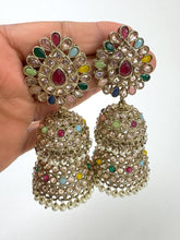 Restocked Antique Polki kundan Jhumka/stone Jhumka/Indian Jewelry/Pakistani Jewelry/Punjabi Jewelry/Statement earring/Bridal earring wedding