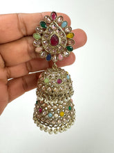 Restocked Antique Polki kundan Jhumka/stone Jhumka/Indian Jewelry/Pakistani Jewelry/Punjabi Jewelry/Statement earring/Bridal earring wedding