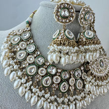White pearl Antique Kundan Meena Necklace/Bollywood Jewelry/Indian bridal Kundan necklace/indian Pakistani Punjabi wedding jewelry