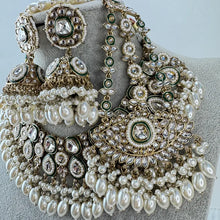 White pearl Antique Kundan Meena Necklace/Bollywood Jewelry/Indian bridal Kundan necklace/indian Pakistani Punjabi wedding jewelry