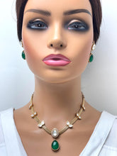 Green Doublet Antique Gold Kundan Necklace, South Indian Jewelry, Fusion Necklace Wedding necklace, Gold Necklace, Victorian uncut kundan