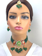 Green meenakari Kundan Necklace/Rajwadi Kundan choker/Indian necklace/Indian jewelry/Pakistani Jewelry/Punjabi Jewelry/bridal necklace