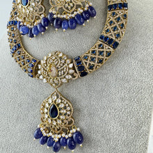 Blue victorian Moissanite Polki Kundan necklace,Sabyasachi Designer necklace,Bollywood,Indian Pakistani Jewelry for Wedding, bridal