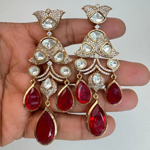 Doublet Moissanite Kundan Sabhyasachi Sattement Earrings/Indian Jewelry/Pakistani Jewelry/Bollywood Jewelry/Statement earrings/Gift for her