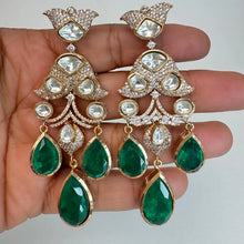 Doublet Moissanite Kundan Sabhyasachi Sattement Earrings/Indian Jewelry/Pakistani Jewelry/Bollywood Jewelry/Statement earrings/Gift for her