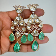 Doublet Moissanite Kundan Sabhyasachi Sattement Earrings/Indian Jewelry/Pakistani Jewelry/Bollywood Jewelry/Statement earrings/Gift for her