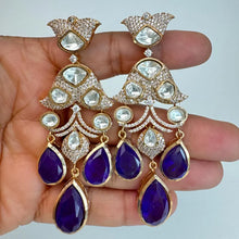 Doublet Moissanite Kundan Sabhyasachi Sattement Earrings/Indian Jewelry/Pakistani Jewelry/Bollywood Jewelry/Statement earrings/Gift for her