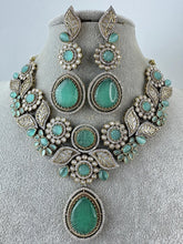 Mint Green Victorian Polki Kundan Necklace, Sabyasachi Necklace,Statement Necklace, Semi Precious Necklace, Designer Necklace,Indian wedding