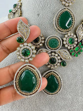 Green Victorian Polki Kundan Necklace, Sabyasachi Necklace, Statement Necklace, Semi Precious Necklace, Designer Necklace, Indian wedding
