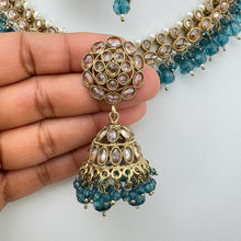 Green Antique Polki Kundan necklace set/Reverse Ad Necklace/Statement necklace/Indian/Punjabi Necklace/Pakistani Jewelry/Bridal necklace/