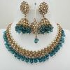Green Antique Polki Kundan necklace set/Reverse Ad Necklace/Statement necklace/Indian/Punjabi Necklace/Pakistani Jewelry/Bridal necklace/