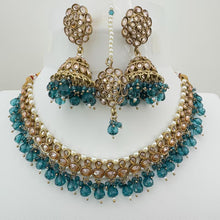 Green Antique Polki Kundan necklace set/Reverse Ad Necklace/Statement necklace/Indian/Punjabi Necklace/Pakistani Jewelry/Bridal necklace/