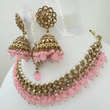 Pink Antique Polki Kundan necklace/Reverse Ad Necklace/Statement necklace/Indian/Punjabi Necklace/Pakistani Jewelry/Bridal necklace