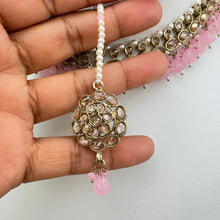 Pink Antique Polki Kundan necklace/Reverse Ad Necklace/Statement necklace/Indian/Punjabi Necklace/Pakistani Jewelry/Bridal necklace