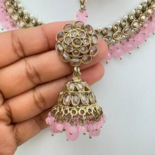 Pink Antique Polki Kundan necklace/Reverse Ad Necklace/Statement necklace/Indian/Punjabi Necklace/Pakistani Jewelry/Bridal necklace