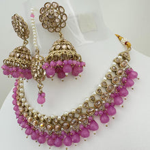 Lavender Antique Polki Kundan necklace/Reverse Ad Necklace/Statement necklace/Indian/Punjabi Necklace/Pakistani Jewelry/Bridal necklace