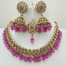 Lavender Antique Polki Kundan necklace/Reverse Ad Necklace/Statement necklace/Indian/Punjabi Necklace/Pakistani Jewelry/Bridal necklace