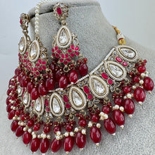 Maroon Red Kundan Necklace/ Kundan Choker/ Bollywood Jewelry/ Indian jewelry/ Pakistani necklace/ punjabi /bridal necklace/indian wedding