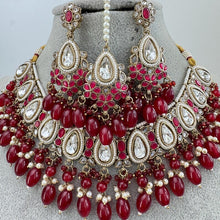 Maroon Red Kundan Necklace/ Kundan Choker/ Bollywood Jewelry/ Indian jewelry/ Pakistani necklace/ punjabi /bridal necklace/indian wedding