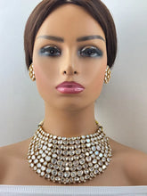 White Bridal Mossinate Polki Kundan Victorian Necklace, Sabyasachi Necklace, Wedding necklace, Semi Precious Jewelry, Bollywood Celebrity