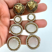 Kareena Kapoor Sabyasachi-inspired monalisa stone and CZ earrings,Victorian earrings,Designer earring Sabhyasachi jewelry,statement earrings
