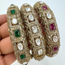 Moissanite polki Single Kada Bangle openable bangle, Premium collection, Polki bangle, Bridal Polki Kada, Sabyasachi Jewelry,Designer Bangle