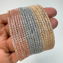 Delicate Gold, Silver, Rose Gold Cz American Diamond(6 PCS)/CZ Bangles/Bracelet/Indian Party Wear Bangles/ CZ stone bangles/Indian wedding