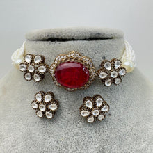 Purple Victorian Doublet Moissanite Polki CZ Diamond Choker/Kundan Necklace/Traditional/Pakistani/Punjabi/Indian Bridal/Indian wedding