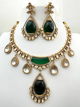 Green Victorian Moissanite polki Kundan Necklace, Indian Bridal Jewelry , Bollywood Sabyasachi Necklace, Designer Necklace, Indian Pakistani