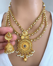 Gold Polki Kundan Necklace set/Statement Necklace Set/Indian Jewelry/Pakistani Jewelry set/Weddings necklace/Bridal necklace/Indian necklace