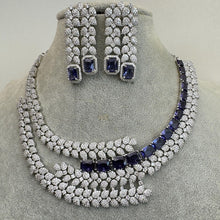 Purple Cz Diamond necklace, American Diamond, Necklace,Indian pakistani jewelry for wedding, gift for her, bridal jewelry