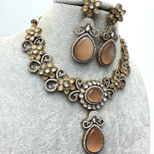 Peach Kundan Necklace, Bollywood Sabyasachi Necklace, Designer Necklace, Indian Pakistani, Kundan necklace, Indian Pakistani Jewelry