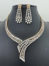 Gold 2 Tone CZ American Diamond Necklace/Gold CZ Stones Necklace/Elegant/Unique Jewelry/Indian/Pakistani/Bollywood/Indian Pakistani Wedding