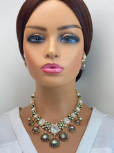 RubyGreen Moissanite Kundan Premium Necklace/Traditional/Ethnic/Tyaani Gold Kundan Jewelry Kundan Necklace/Indian Pakistani wedding Jewelry