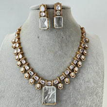 White Doublet Victorian Moissanite polki Necklace,Sabyasachi Necklace, Statement Necklace, Semi Precious Necklace, Designer necklace