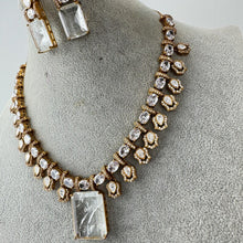 White Doublet Victorian Moissanite polki Necklace,Sabyasachi Necklace, Statement Necklace, Semi Precious Necklace, Designer necklace