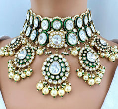 Bridal White Bikaneri Kundan Gold Plated Necklace Set/ Indian Pakistani Wedding/Gold fine kundan bridal jewelry/Indian Wedding Collection