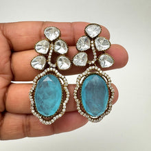Doublet Moissanite Kundan Sabhyasachi Sattement Earrings/Indian Jewelry/Pakistani Jewelry/Bollywood Jewelry/Statement earrings/Gift for her