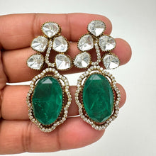 Doublet Moissanite Kundan Sabhyasachi Sattement Earrings/Indian Jewelry/Pakistani Jewelry/Bollywood Jewelry/Statement earrings/Gift for her