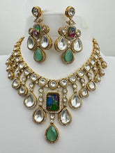 Multi Victorian Moissanite Kundan Necklace/Kundan Choker/Bollywood Jewelry/Indian wedding/Bridal jewelry/Indian Wedding/Pakistani/Punjabi
