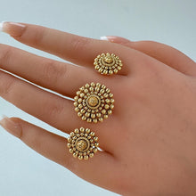 Bridal Gold Plated Double Finger Ring/Two Finger Adjustable Ring/Statement Finger Ring, Indian Jewelry/Double Finger Ring, Cocktail Ring