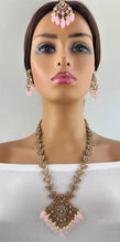 Pink Long Antique Polki Necklace/Indian Long Necklace/Pakistani Necklace\ Mala/Indian Jewelry/Punjabi Jewelry/Indian Wedding/Rani Haar