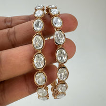 Moissanite Polki Kundan Bangles Pair , Antique Gold Kundan Bangles,Indian gold bangles, Indian Pakistani Jewelry, Indian wedding